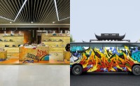 品牌 Lanvin打造一辆涂鸦巴士穿梭杭州主要商圈